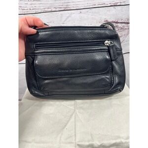 Stone Mountain Leather Crossbody Bag Zip‎ Pockets Adjustable StraPs